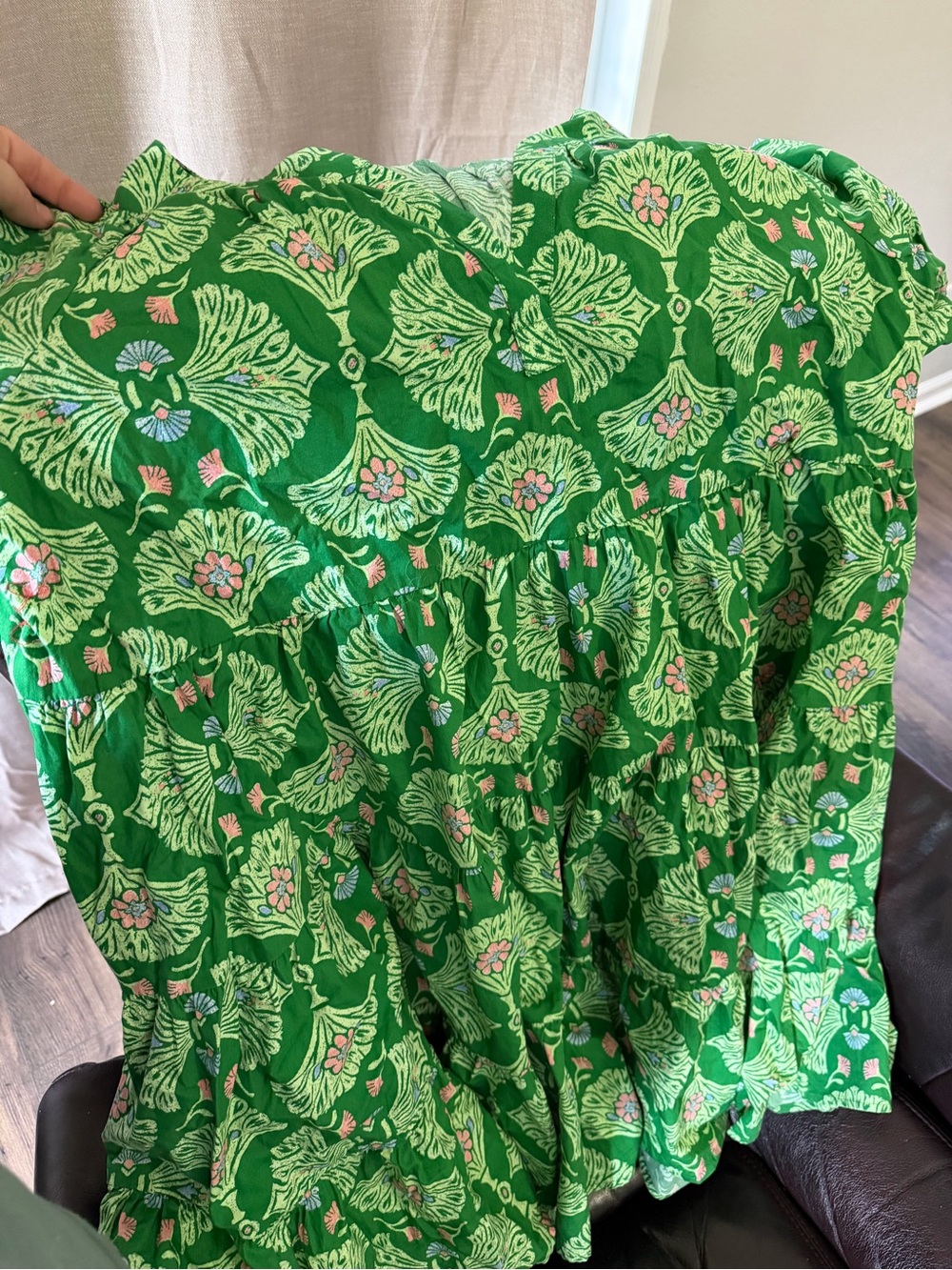 belk Green Floral Print Plus Size Dress - 2X - Picture 3 of 3